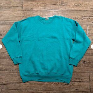 Lee Sturdy Sweats Crewneck USA Made Teal XXL